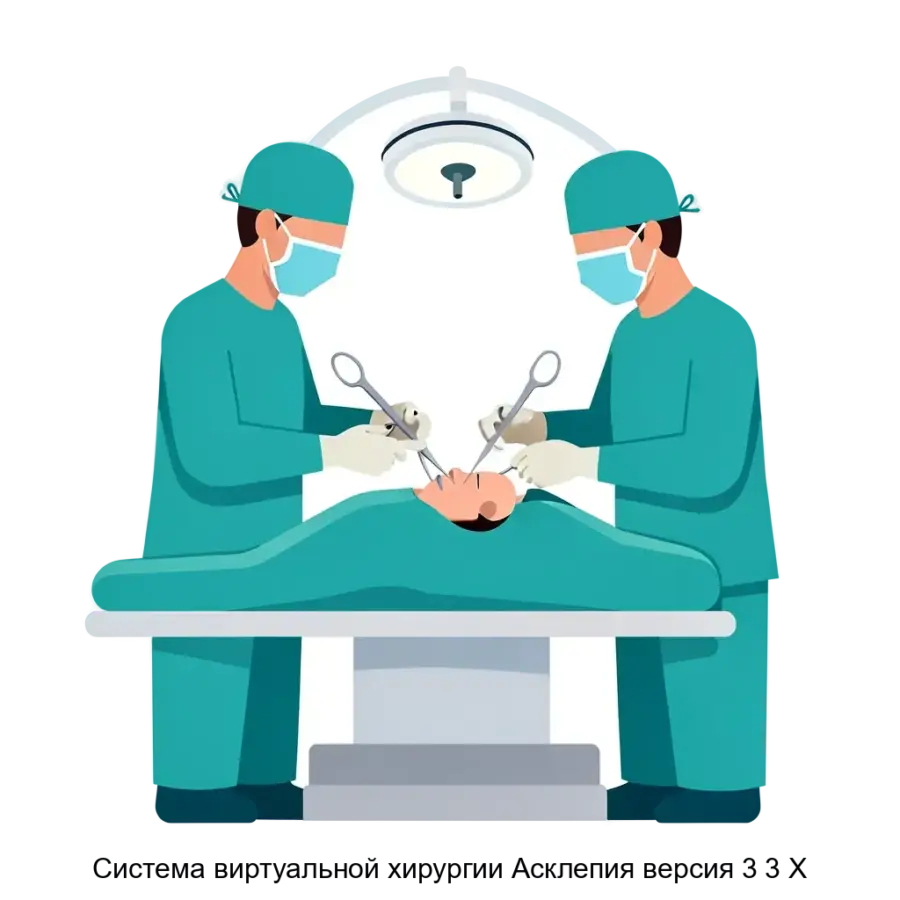 Система виртуальной хирургии Асклепия версия 3 3 X предназначена для обучения и повышения квалификации медицинских специалистов в области хирургии и ортопедии.