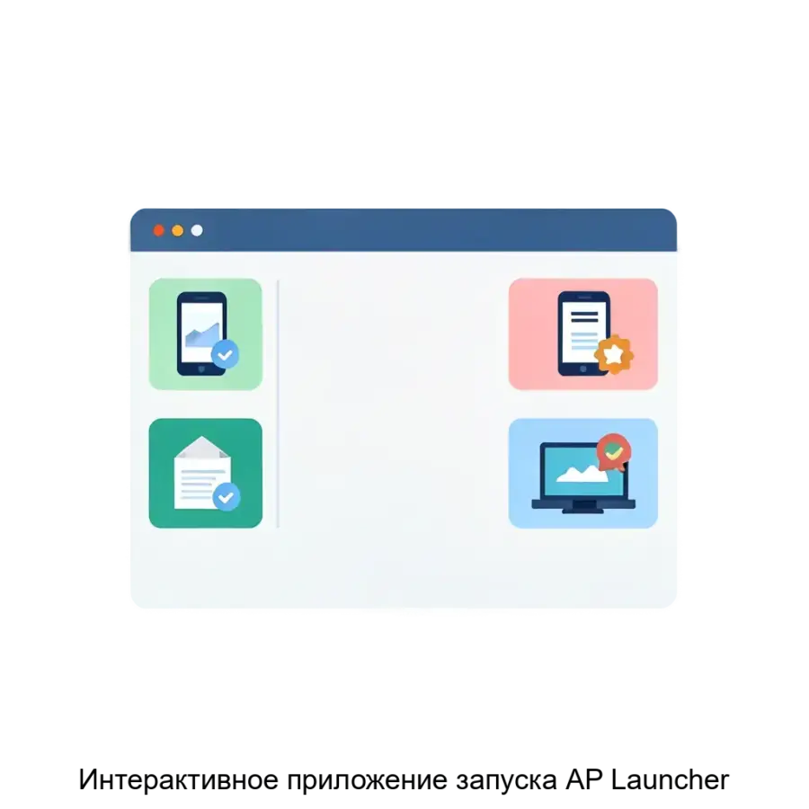 Интерактивное приложение запуска AP Launcher — Программное обеспечение предоставляет пользователю интуитивно-понятный удобный интерфейс для взаимодействия с продуктами компании.