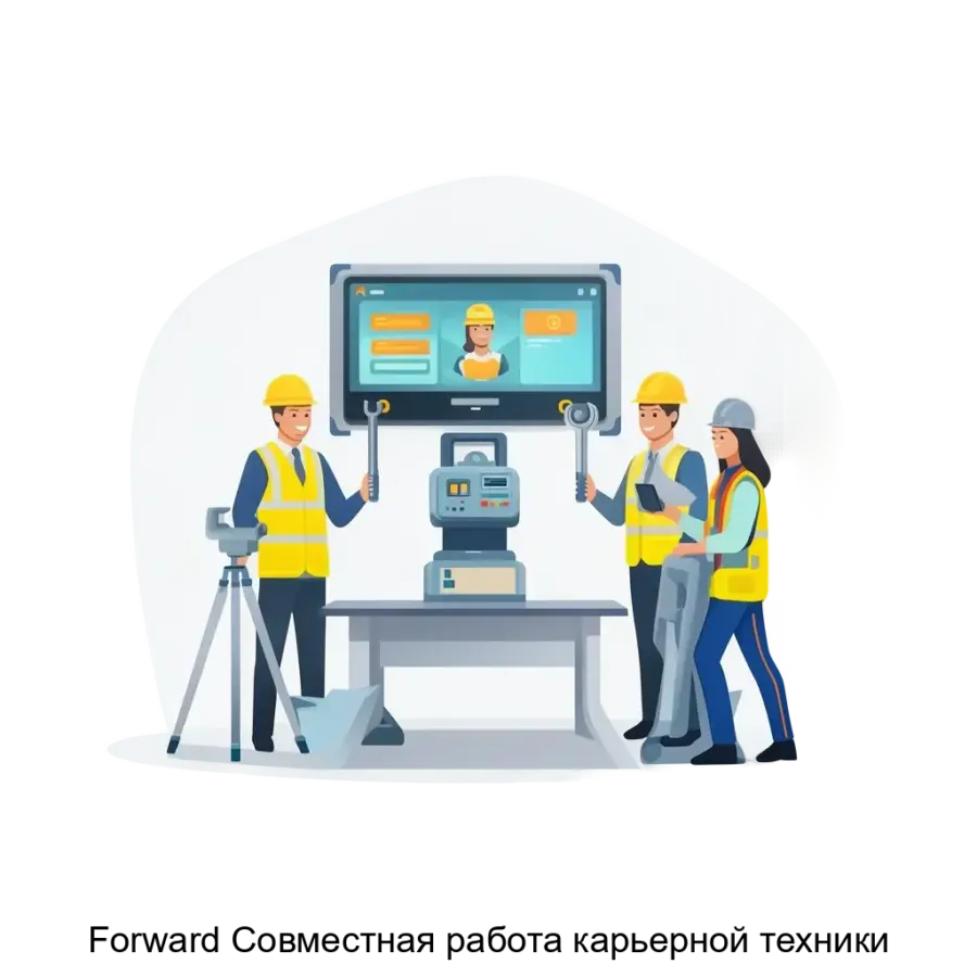 Forward Совместная работа карьерной техники — Программное обеспечение предназначено для использования в учебных целях и позволяетпользователям тренироваться вождению карьерной техникой в безопасных условиях.