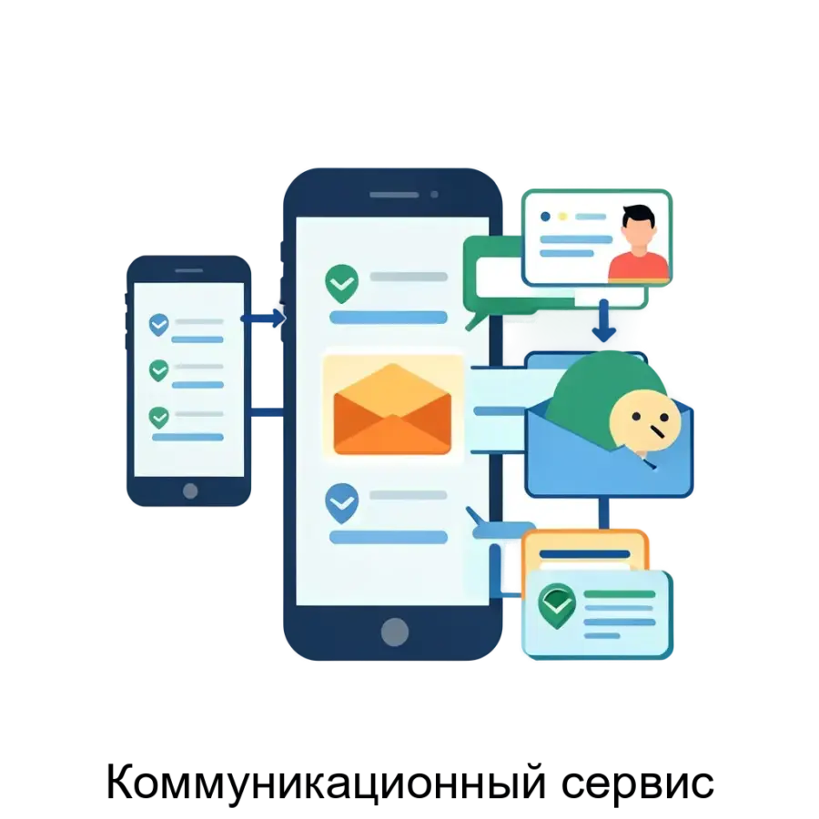 Коммуникационный сервис предназначен для отправки сообщений через разные каналы доставки и обеспечения оперативного управления параметрами рассылок.