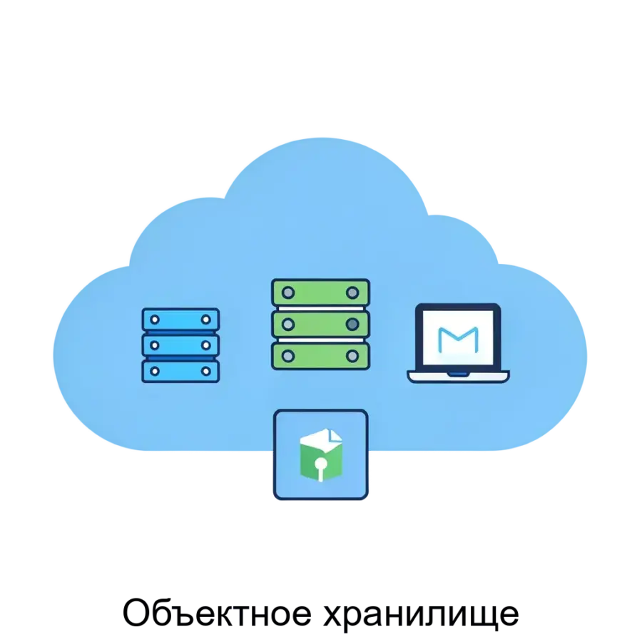 Объектное хранилище — Позволяет настраивать ограничение на максимальный размер загружаемых файлов. Основная задача: облачное хранилище объектов с API.