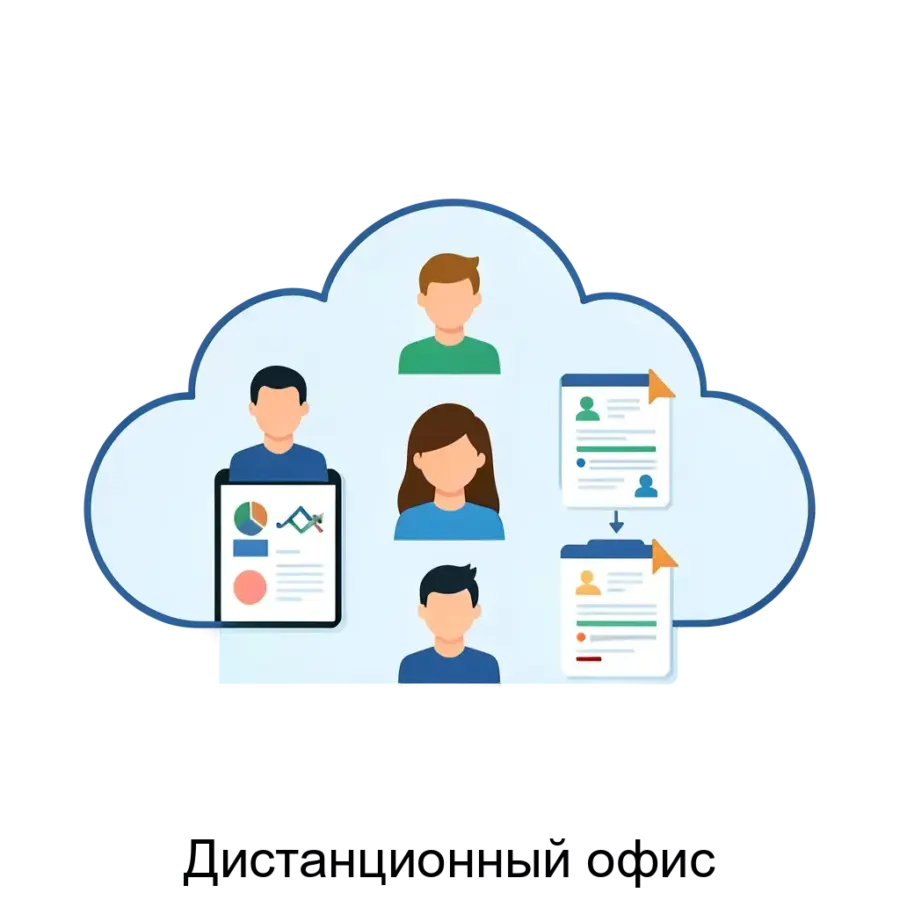 Дистанционный офис представляет собой облачную платформу для комплексного управления проектами и коммуникациями внутри организаций. Основная задача: облачная платформа управления проектами и командой.