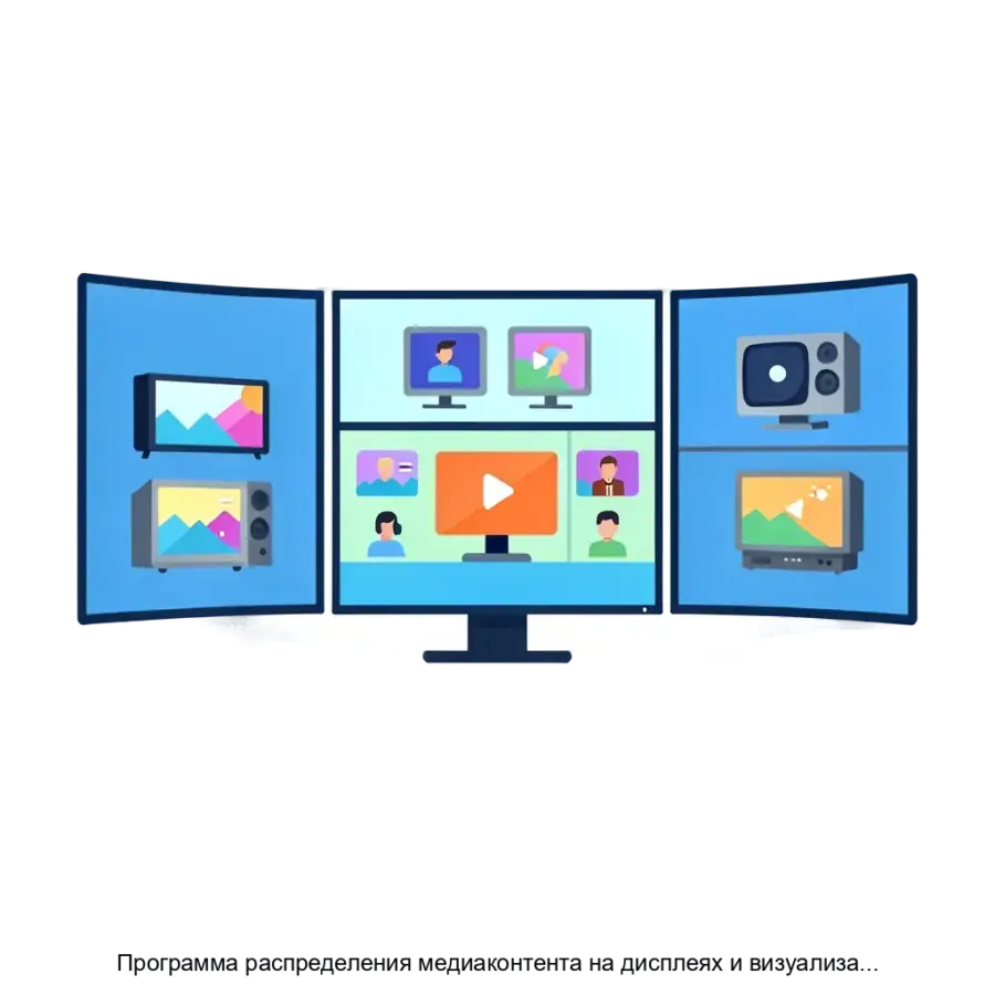 Программа распределения медиаконтента на дисплеях и визуализации информационных систем Видеоториум — Программа распределения медиаконтента на дисплеях и визуализации информационных систем «Видеоториум» представляет собой.