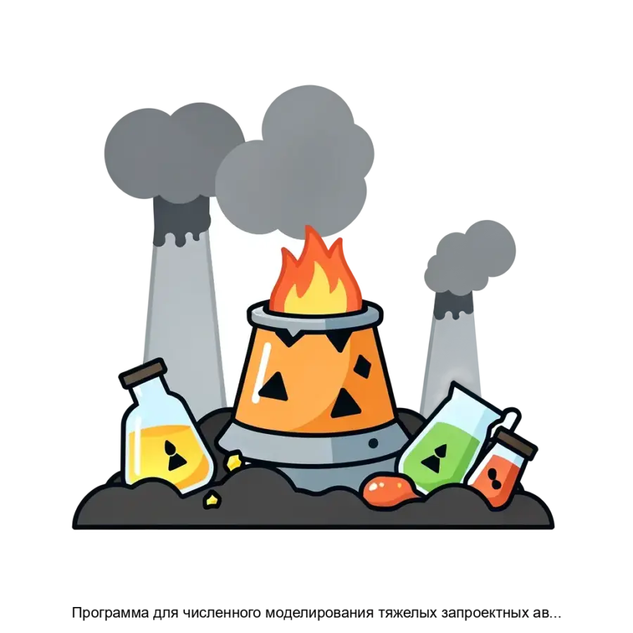 Программа для численного моделирования тяжелых запроектных аварий, включая образование и перенос радиоактивных веществ.