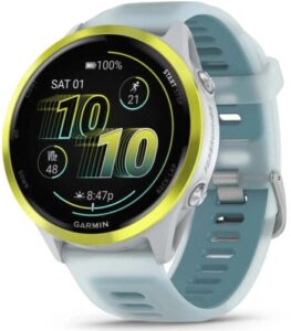 Купить Смарт-часы Garmin Forerunner 570 47мм 1.4" AMOLED корп.золото белое рем.бирюзовый разм.брасл.:135-205мм (010-02971-01) - 4D-19338773 из реестра по лучшей цене