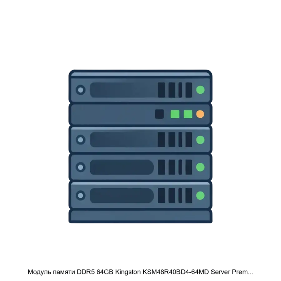 Модуль памяти DDR5 64GB Kingston KSM48R40BD4-64MD Server Premier 4800MHz ECC Reg CL40 1.1V — Оперативная память DDR5 64GB Server Premier 4800MHz ECC Reg CL40 1.1V.