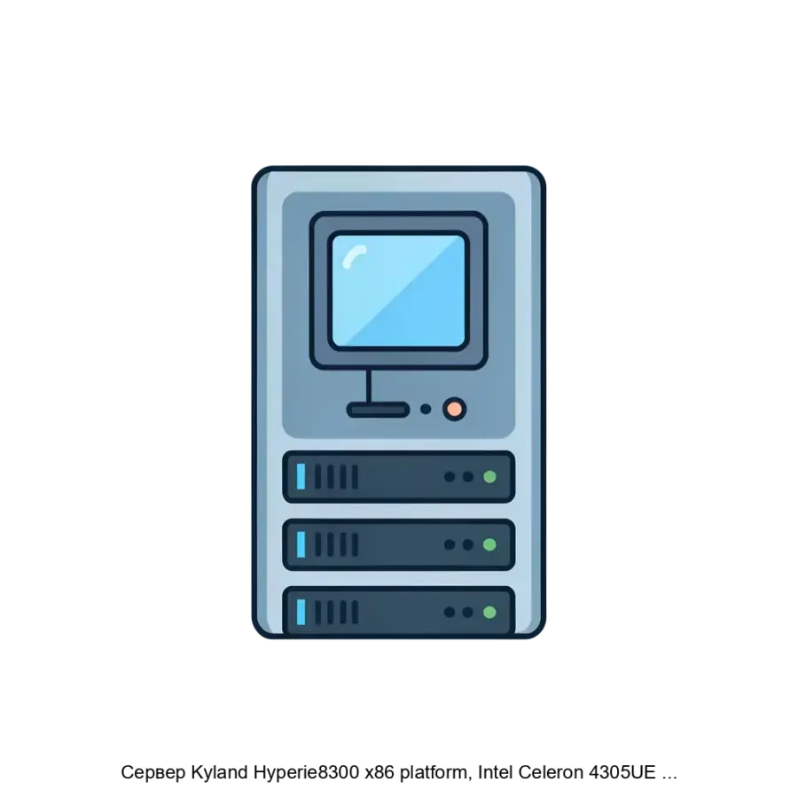 Сервер Kyland Hyperie8300 x86 platform, Intel Celeron 4305UE CPU, 8 Gb memory (up to 16 Gb), 6 x Ethernet 10/100/1000BaseTX, 2 x SFP 1G, 2 x HDMI, 1 x — Сервер x86 platform, Intel Celeron 4305UE CPU.