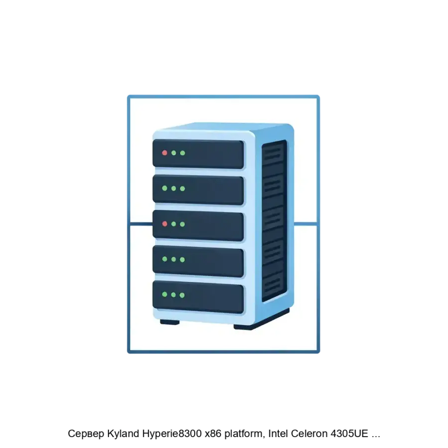 Сервер Kyland Hyperie8300 x86 platform, Intel Celeron 4305UE CPU, 16 Gb memory (up to 32 Gb), 6 x Ethernet 10/100/1000BaseTX, 2 x SFP 1G, 2 x HDMI, 1 — Сервер x86 platform, Intel Celeron 4305UE CPU.