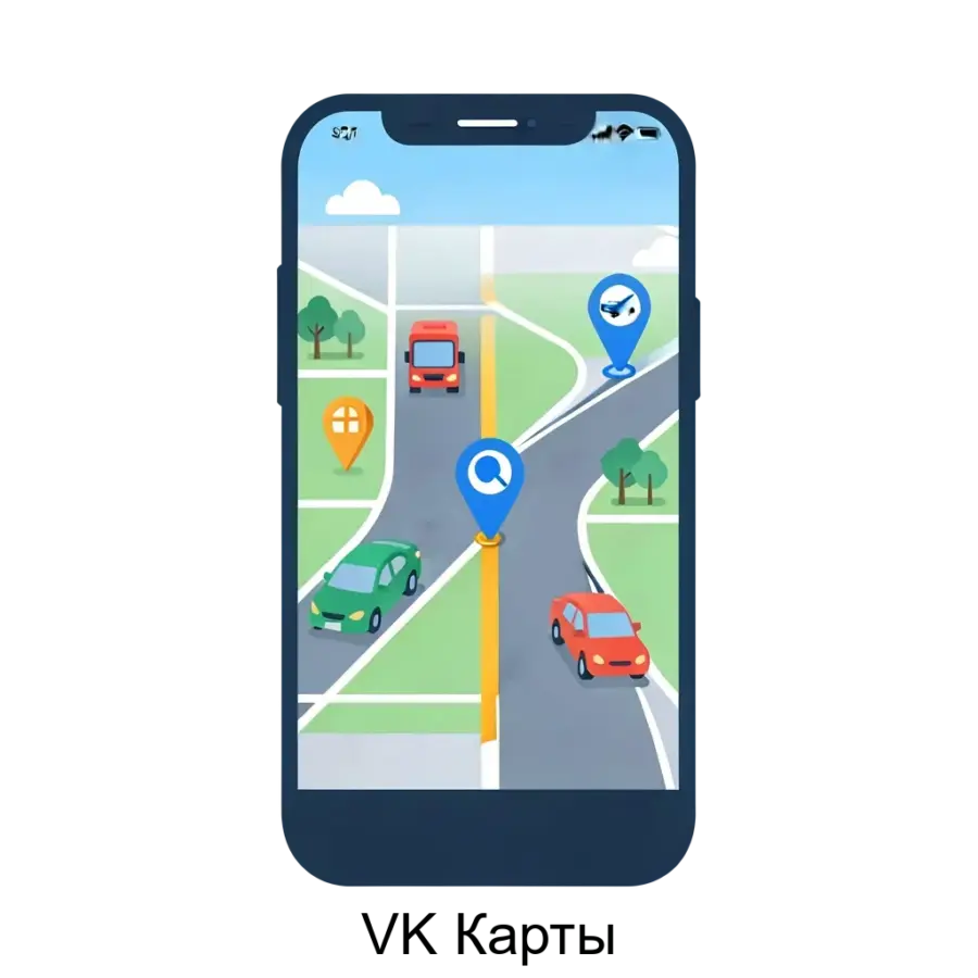 VK Карты — Приложение предлагает подробные карты с возможностью масштабирования и панорамирования, позволяя пользователям легко ориентироваться на местности.