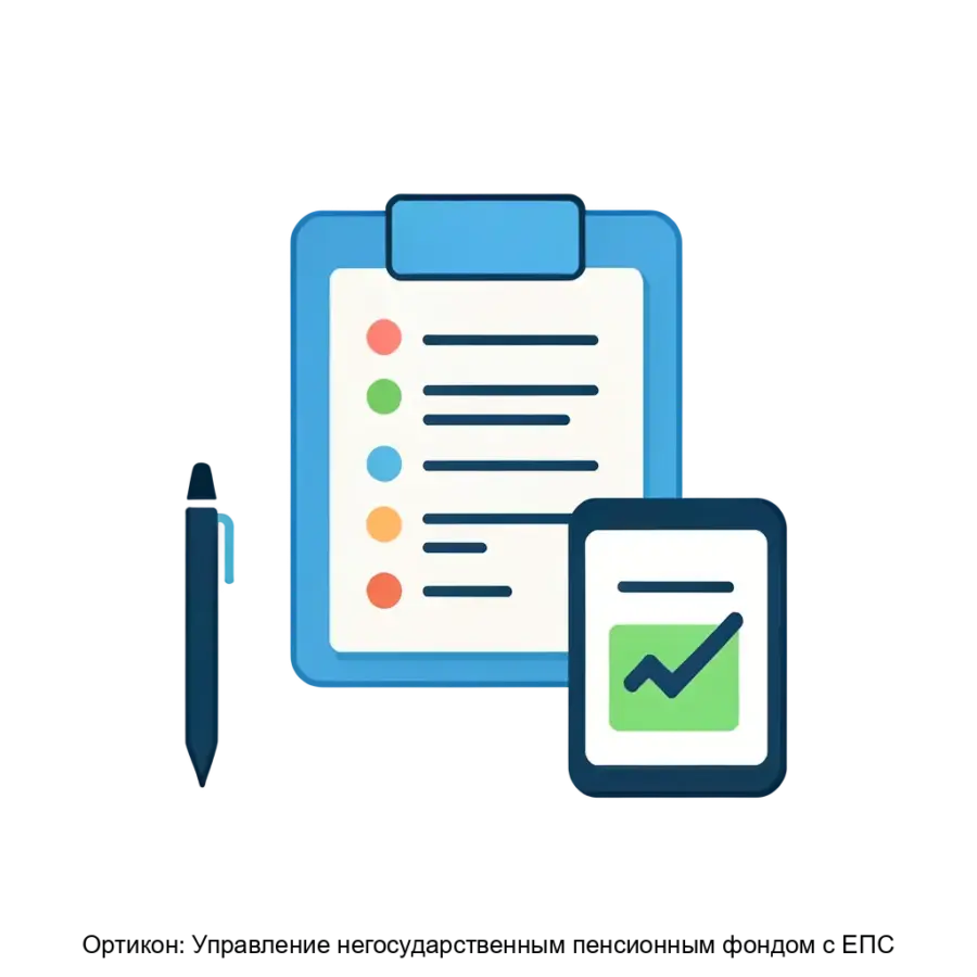 Ортикон: Управление негосударственным пенсионным фондом с ЕПС — Программный продукт "Ортикон: Управление негосударственным пенсионным фондом (НПФ) 8" предназначен для комплексной автоматизации деятельности.