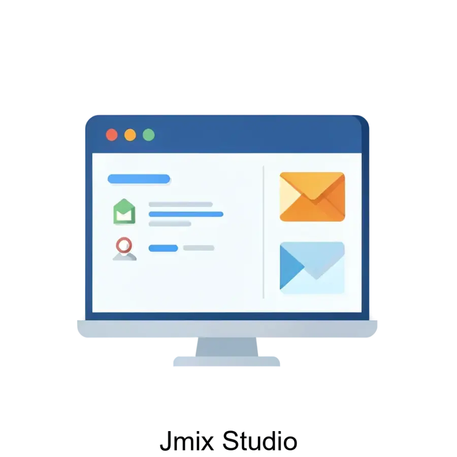 Jmix Studio — Визуальное средство RAD разработки информационных систем и автоматизации процессов предприятия. Основная задача: визуальный RAD-инструмент бизнес-приложений.