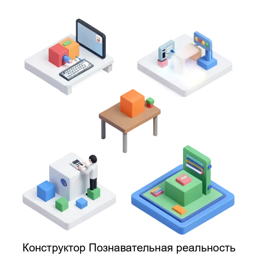 Конструктор Познавательная реальность — Эта платформа позволяет пользователям создавать наглядные и увлекательные визуализации, имея в распоряжении обширную библиотеку 3D моделей и мощные инструменты анимации.