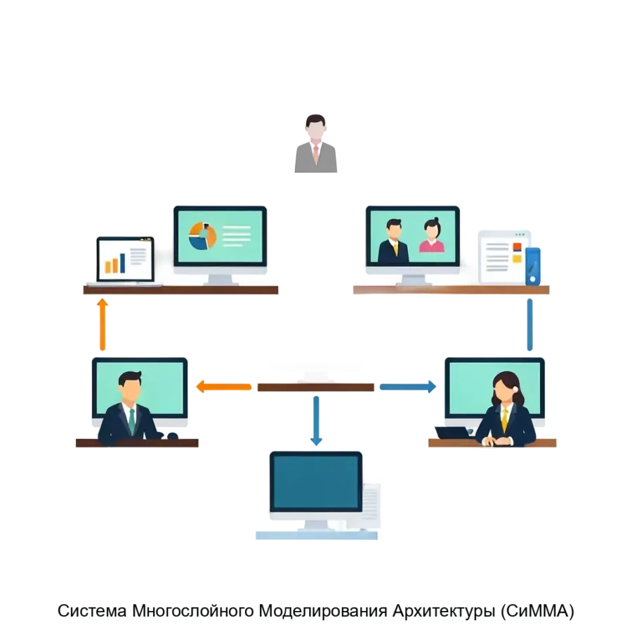 Система Многослойного Моделирования Архитектуры (СиММА) — Этот инструмент позволяет глубоко анализировать и визуализировать ключевые аспекты деятельности организации, включая бизнес-процессы, структуру данных.
