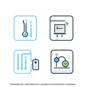 Купить Прошивка для трехклавишного сценарного выключателя с индикацией и внешним датчиком температуры DB 00 86 03 Bus77 Pro Lite - ARPP-29043 из реестра по лучшей цене