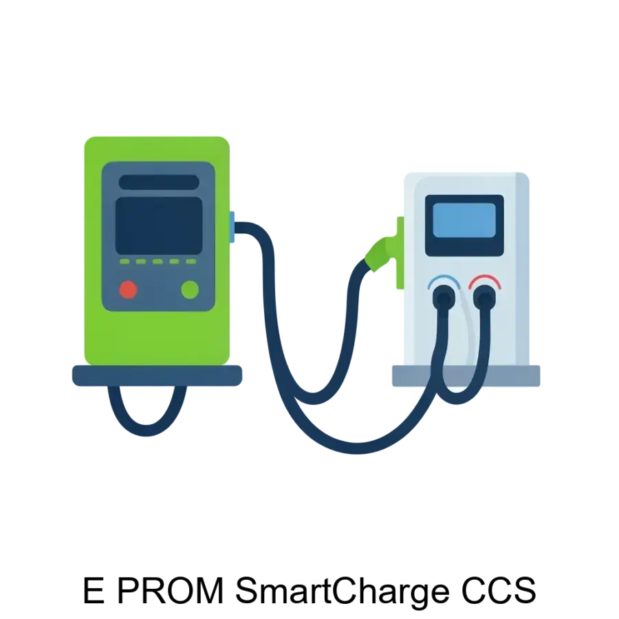 E PROM SmartCharge CCS — программное обеспечение предназначено для интеграции в специально разработанные аппаратные узлы зарядных станций. Основная задача: управление зарядными станциями через OCPP и CCS.