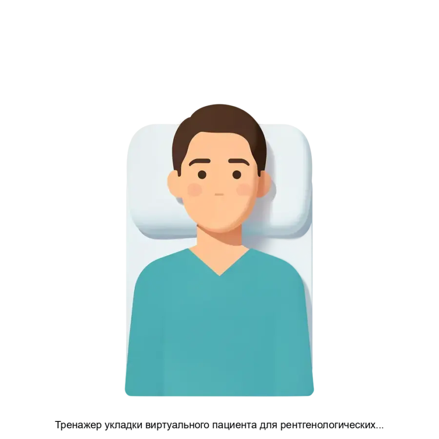 Тренажер укладки виртуального пациента для рентгенологических исследований представляет собой современный программно-аппаратный комплекс. Основная задача: реалистичное моделирование укладок виртуальных пациентов.