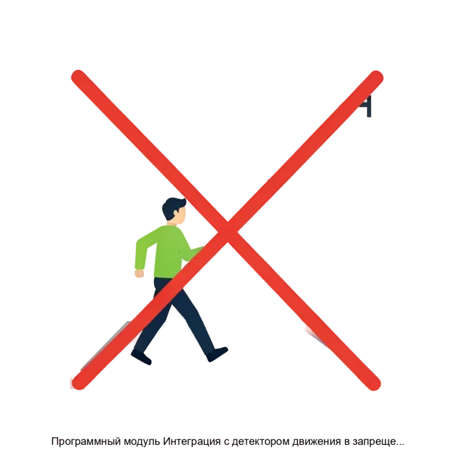Программный модуль Интеграция с детектором движения в запрещенном направлении RU СТВФ 62 01 29 349 01 — Этот модуль предназначен для использования в системах безопасности.