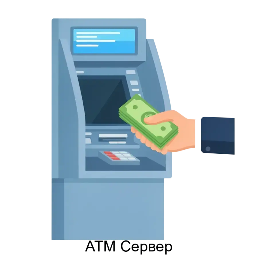 ATM Сервер — АТМ-Сервер — это специализированное программное обеспечение, предназначенное для управления и маршрутизации операций на банкоматах (АТМ). Основная задача: безопасная обработка банковских транзакций через ATM.