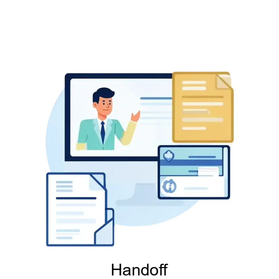 Продукт Handoff представляет собой специализированное решение для автоматизации процессов, связанных с управлением Межведомственными Цифровыми Документами (МЧД) в рамках деятельности налоговых и сервисных.