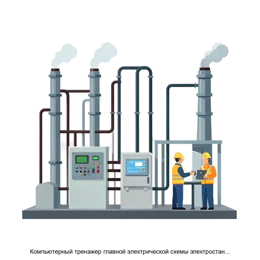 Компьютерный тренажер главной электрической схемы электростанции 500 110 35 20 6 кВ с генераторами 300 МВт — Компьютерный тренажер главной электрической схемы электростанции с номинальным напряжением 500/110/35/20/6 кВ и.