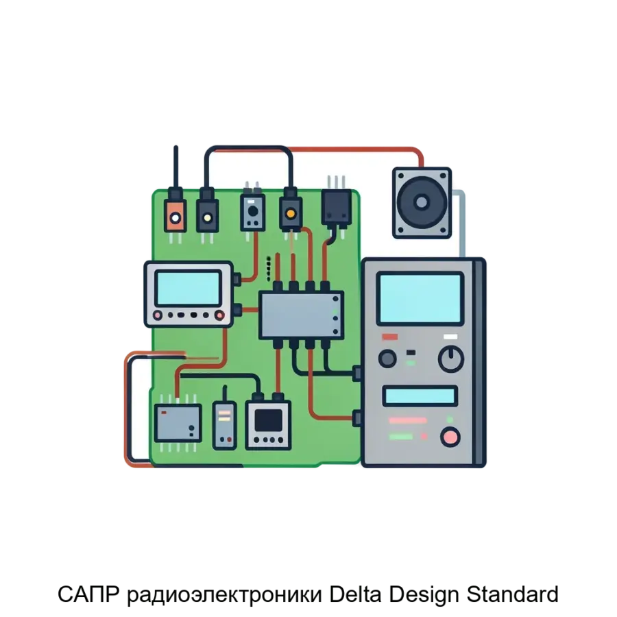 САПР радиоэлектроники Delta Design Standard — это мощная система автоматизированного проектирования. Основная задача: проектирование радиоэлектроники от схемы до производства.