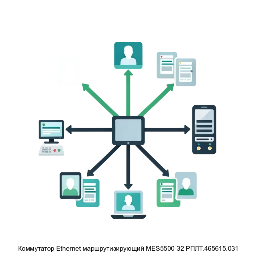 Коммутатор Ethernet маршрутизирующий MES5500-32 РПЛТ.465615.031 представляет собой высокотехнологичное сетевое устройство. Основная задача: надёжная маршрутизация данных высокоскоростная сеть.