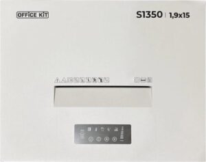 Купить Шредер Office Kit S1350 3,9x35 белый (секр.P-4) фрагменты 35лист. 135лтр. скрепки скобы пл.карты CD - 4D-14105824 из реестра по лучшей цене