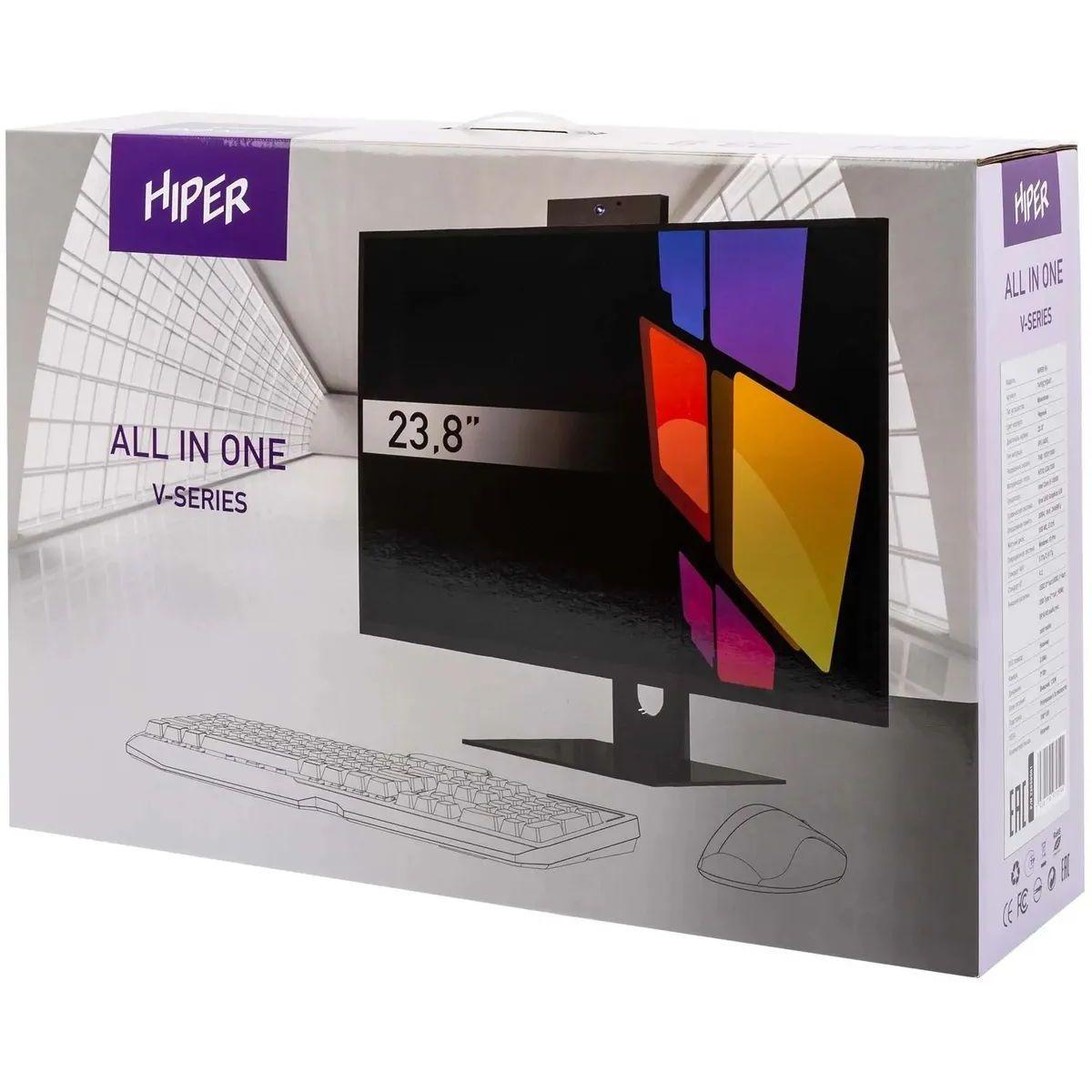 Моноблок/ HIPER V6 23.8"(1920x1080 (матовый) IPS)/Intel Core i3 14100(3.5Ghz)/16384Mb/512PCISSDGb/noDVD/BT/WiFi/war 1y/6.45kg/черный/Win11Pro + Cam 5.0 SD/Проводные МК/WiFi6 — изображение 17