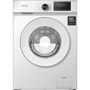 Купить Стиральная машина с паром KORTING/ Стиральная машина с паром KORTING, узкая, глубина 45 см, загрузка 7 кг, 15 программ, 1200 об/мин, сенсорное управление, LED дисплей, инверторный мотор, энергоэффективность А+++, цвет белый - 4D-15314238 из реестра по лучшей цене