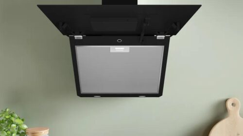 Вытяжка BOSCH Наклонная вытяжка для настенного монтажа, максимальная производительность 700м3/ч, 60см, цвет: черный ,touch control