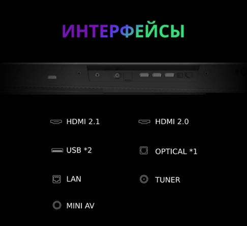 Телевизор OLED Skyworth 65" 65SXF9800 BM Series Frameless черный/черный 4K Ultra HD 120Hz DVB-T DVB-T2 DVB-C DVB-S DVB-S2 USB WiFi Smart TV — изображение 9