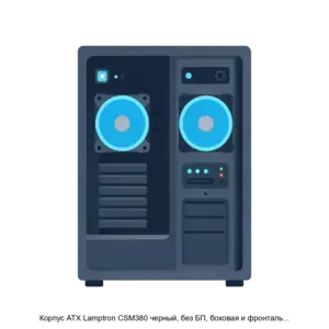 Купить Корпус ATX Lamptron CSM380 черный, без БП, боковая и фронтальная панели с двумя ЖК экранами, USB 3.0, 2*USB 2.0, audio - X-1028043 из реестра по лучшей цене