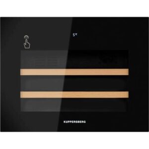 Купить Винный шкаф KUPPERSBERG/ Винный шкаф KUPPERSBERG, встраиваемый, High-Tech, объем 62 л, вместимость 28 бутылок, диапазон температуры 5-20 градусов, сенсорное открытие двери, 2 полки из бука, LCD дисплей, уровень шума 40 дБ, цвет черный - 4D-15960106 из реестра по лучшей цене