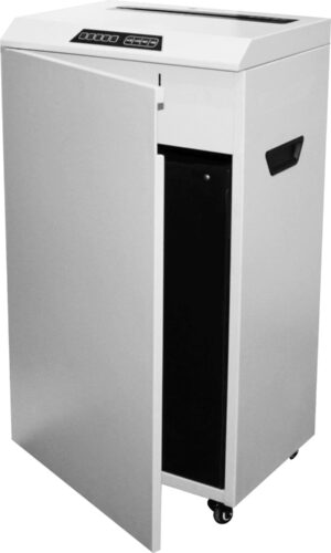 Шредер Heleos УО90-5 белый/черный (секр.P-5) фрагменты 21лист. 90лтр. скрепки скобы пл.карты CD — изображение 6