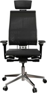 Купить Кресло руководителя эргономичное Метта Yoga 4DF B2-5D - YM93 черный сиденье черный сетка с подголов. крестов. сталь хром - 4D-19246370 из реестра по лучшей цене