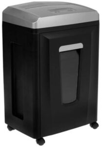 Купить Шредер Heleos УП21-7+ черный/серебристый (секр.P-7) фрагменты 5лист. 23лтр. пл.карты CD - 4D-12364508 из реестра по лучшей цене