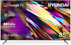 Купить Телевизор LED Hyundai 85" H-LED85BU7011 Google TV черный 4K Ultra HD 60Hz MEMC DVB-T DVB-T2 DVB-C DVB-S DVB-S2 USB WiFi Smart TV - 4D-20829515 из реестра по лучшей цене