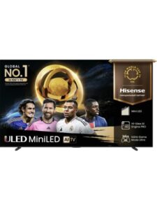 Купить Телевизор ЖК 100'' Hisense/ 100", Ultra HD, Mini LED, Local Dimming Zone 608, 165 Hz, Smart TV (ОС VIDAA U9), Wi-Fi, DVB-T2/T/C/S2/S, HDR 10+, Dolby Vision, Dolby Atmos, Bluetooth, 2.1 2*15W+20W, CI+(1.4), 4хHDMI, 2хUSB, Works with Alexa, Alexa Built-in, - 4D-15822638 из реестра по лучшей цене