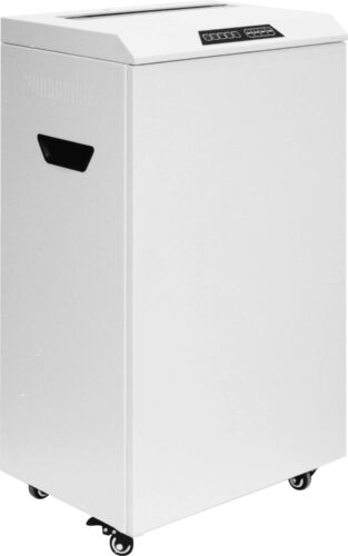 Шредер Heleos УО90-5 белый/черный (секр.P-5) фрагменты 21лист. 90лтр. скрепки скобы пл.карты CD — изображение 3