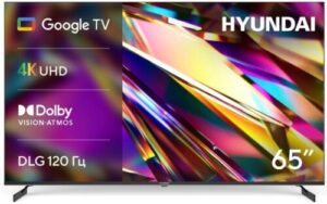 Купить Телевизор LED Hyundai 65" H-LED65BU7011 Google TV Frameless Metal черный 4K Ultra HD 60Hz MEMC DVB-T DVB-T2 DVB-C DVB-S DVB-S2 USB WiFi Smart TV - 4D-20829513 из реестра по лучшей цене