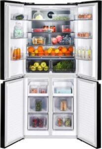 Купить Холодильник Nordfrost RFQ 450 NFGB 3-хкамерн. черный глянц. инвертер - 4D-16058962 из реестра по лучшей цене