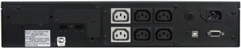 Источник бесперебойного питания Powercom King Pro RM KIN-1200AP LCD 960Вт 1200ВА черный — изображение 2