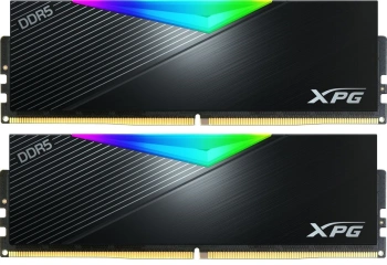 Память DDR5 2x32GB 6400MHz A-Data AX5U6400C3232G-DCLARBK XPG Lancer RGB RTL Gaming PC5-51200 CL32 DIMM 288-pin 1.35В kit dual rank с радиатором Ret