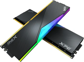 Память DDR5 2x32GB 6400MHz A-Data AX5U6400C3232G-DCLARBK XPG Lancer RGB RTL Gaming PC5-51200 CL32 DIMM 288-pin 1.35В kit dual rank с радиатором Ret