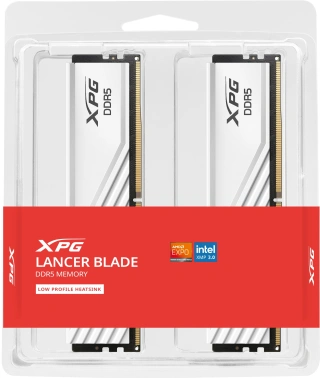 Память DDR5 2x16GB 6400MHz A-Data AX5U6400C3216G-DTLABWH XPG Lancer Blade RTL Gaming PC5-51200 CL32 DIMM ECC 288-pin 1.4В kit dual rank с радиатором Ret