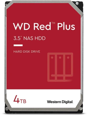 Жесткий диск WD SATA-III 4TB WD40EFZZ NAS Red Plus (5400rpm) 128Mb 3.5"