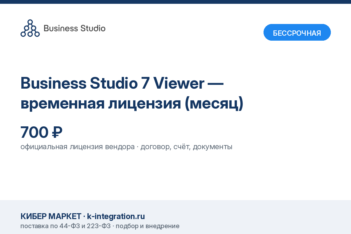 Business Studio 7 Viewer — временная лицензия (месяц)