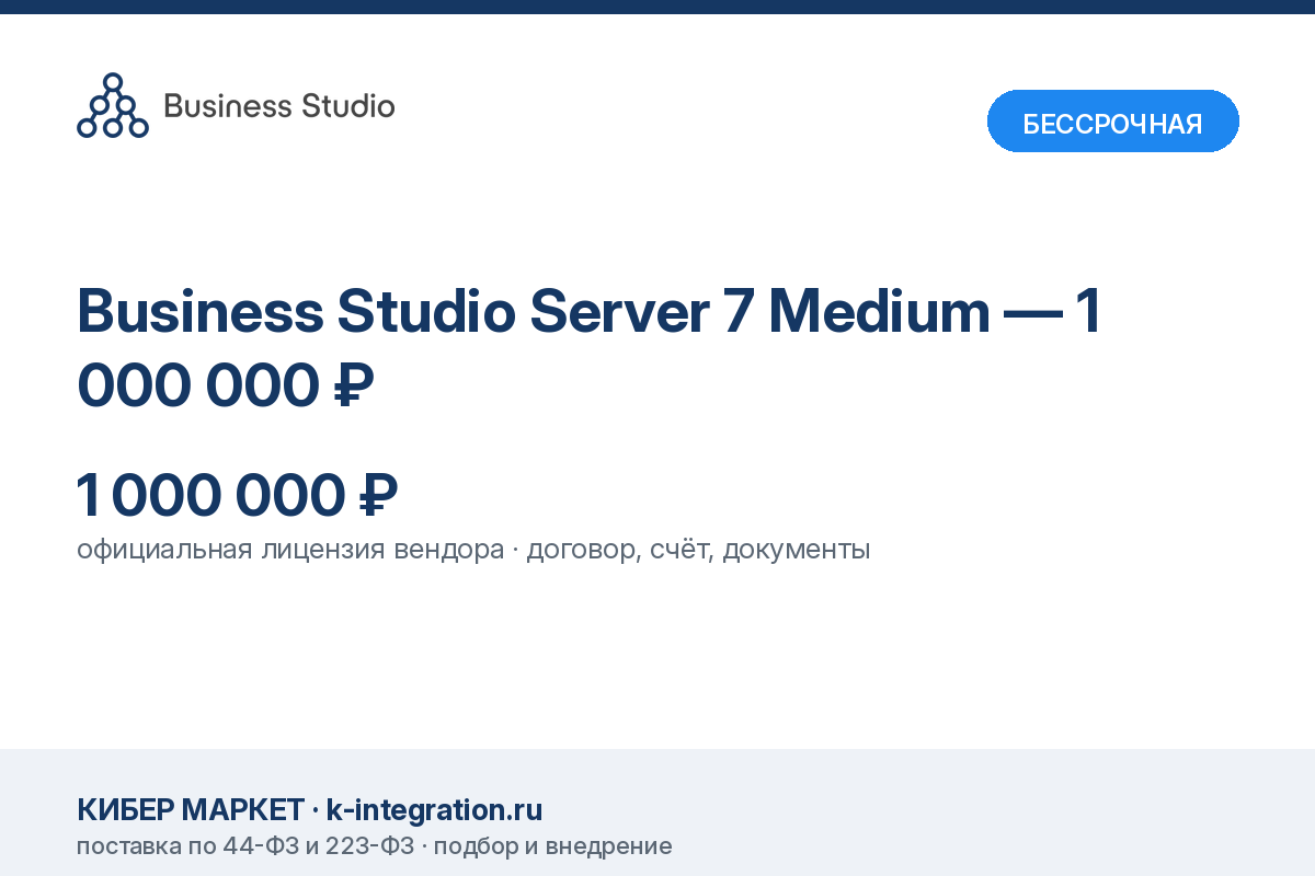 Business Studio Server 7 Medium — 1 000 000 ₽